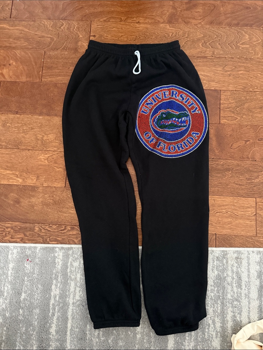 University of Florida Black Logo Sweatpants with Drawstring